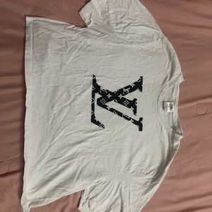 White Designer Logo T-Shirt